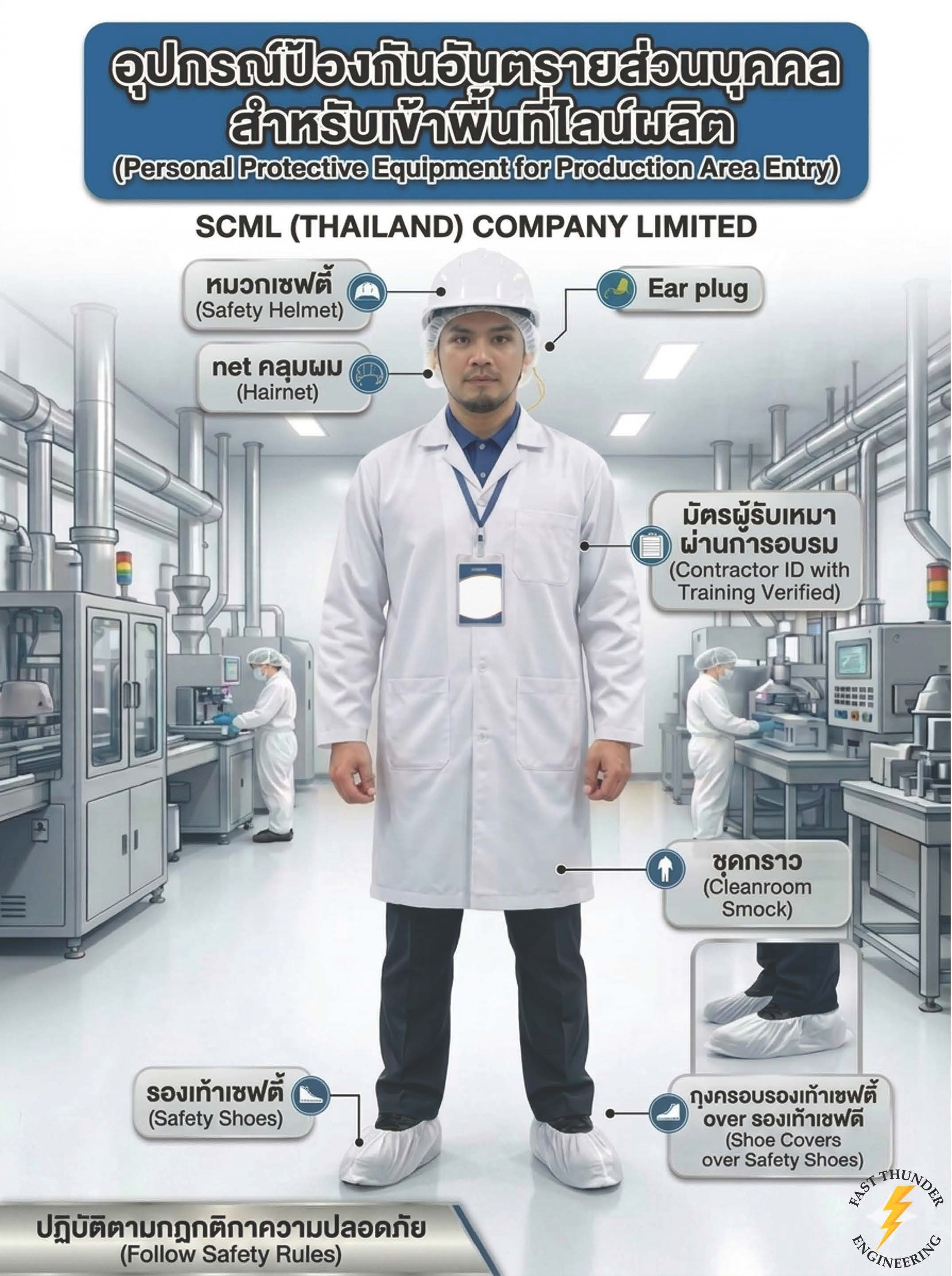 โปสเตอร์ PPE พื้นที่ลูกค้า SCML