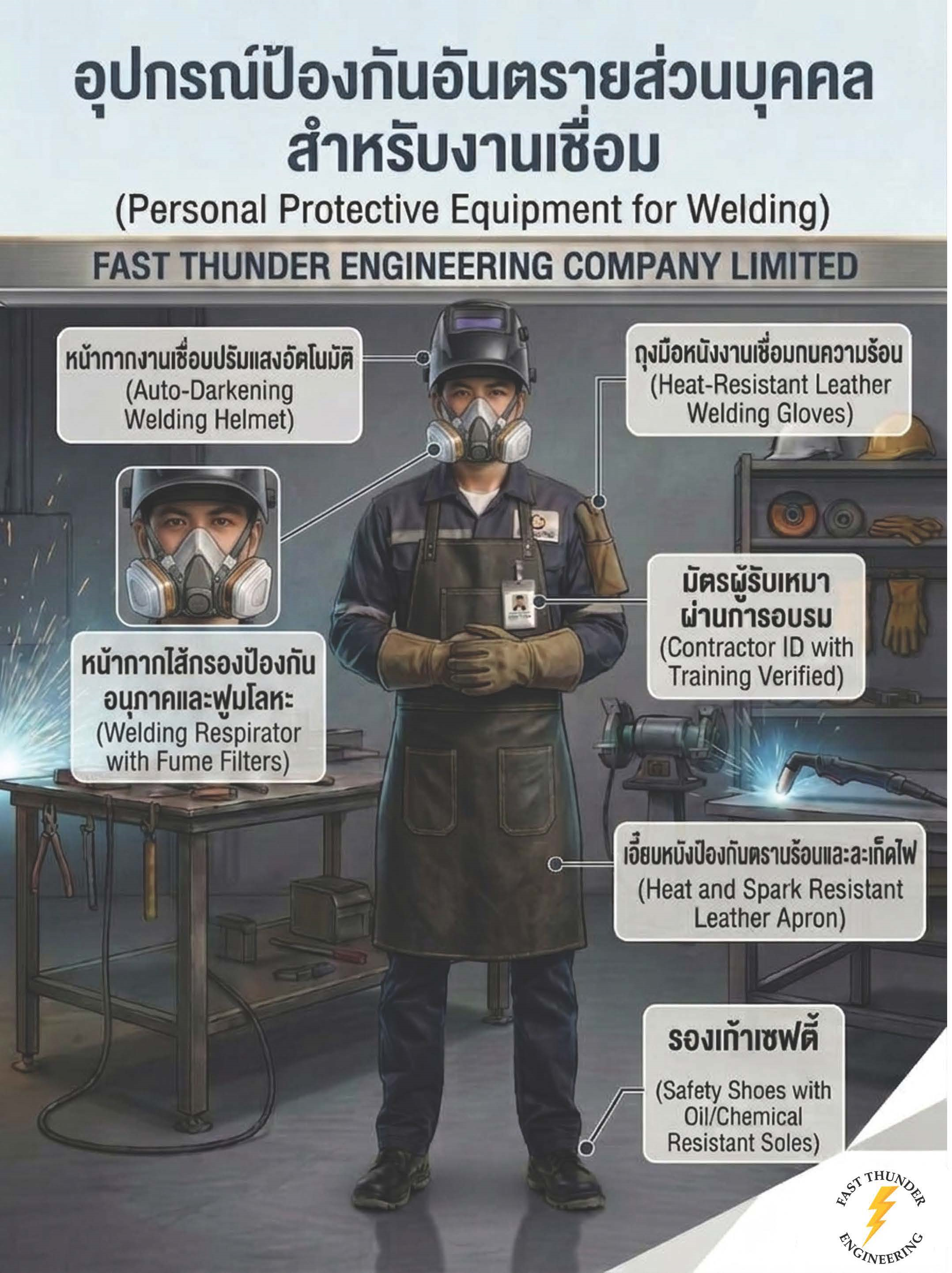 โปสเตอร์ PPE งานเชื่อม